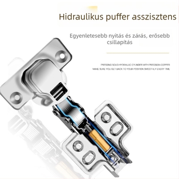 Yuma rozsdamentes acél hidraulikus pántja 304, csillapító pánt szekrényajtókhoz és gardróbokhoz, nagy és középső hajlítású kiegészítők