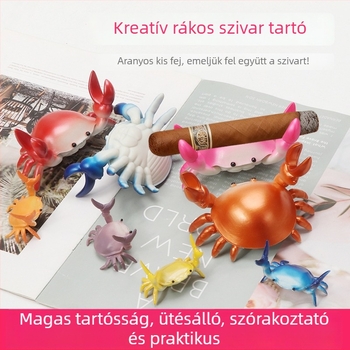 Szivartartó – karikatúra rák dizájn, gyanta, kézzel készített, testreszabható
