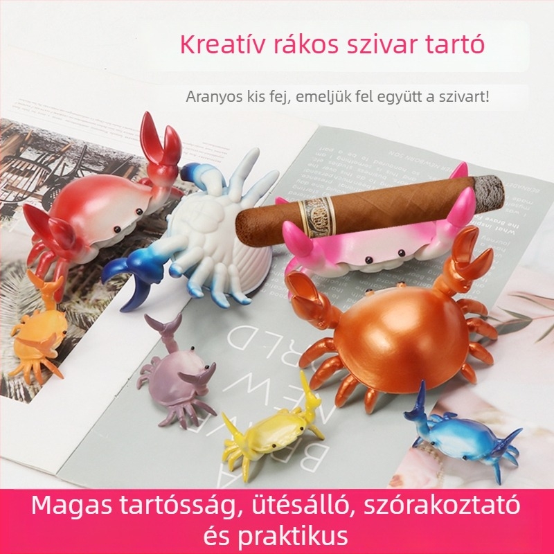 Szivartartó – karikatúra rák dizájn, gyanta, kézzel készített, testreszabható