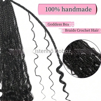 Afrikai paróka box braids-szel, horgolt haj