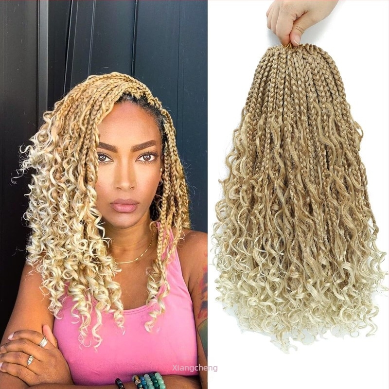 Afrikai paróka box braids-szel, horgolt haj