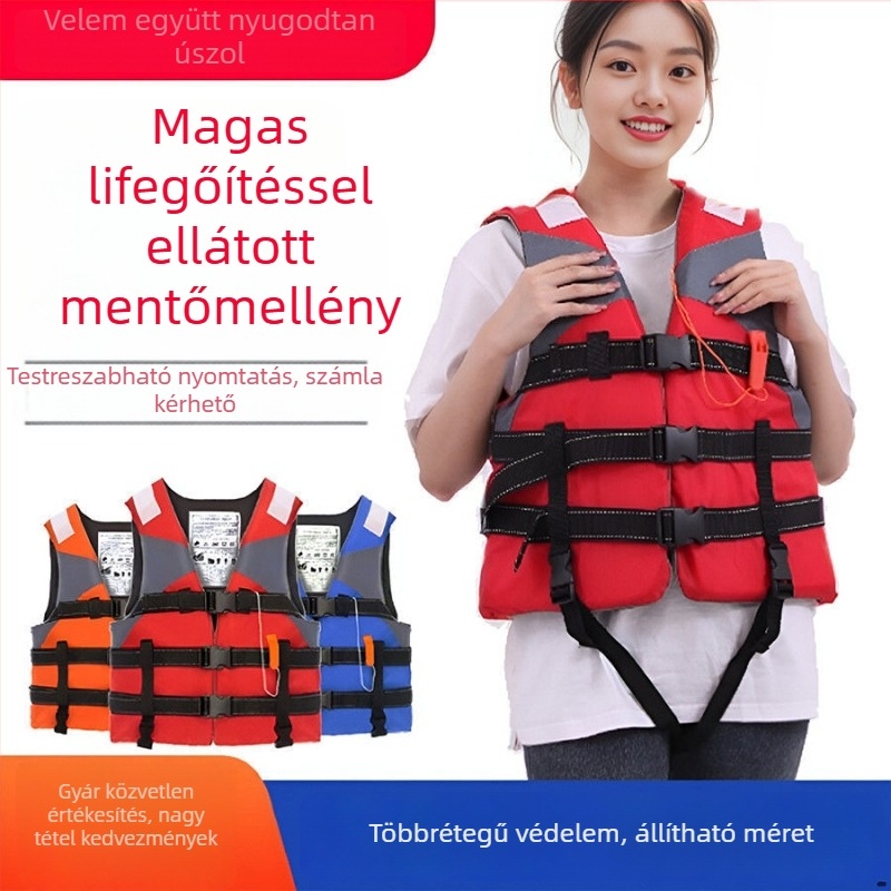 Tengeri használatra szánt mentőmellény, nagy felhajtóerővel, hordozható, snorkelzéshez, horgászathoz és vízi túléléshez