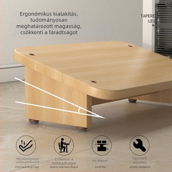 Íróasztal alatti lábtámasz — ergonomikus, csúszásmentes, modern minimalista stílus, modell N526, anyag deszka, testreszabható