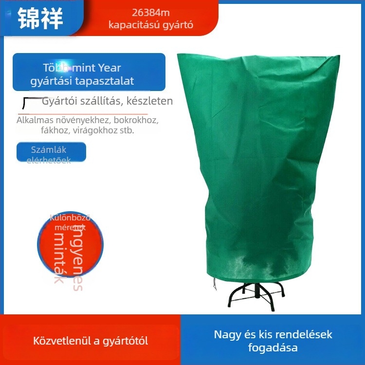 Hidegvédő kendő növények és fák számára; anyag: polipropilén nem szőtt anyag; használat: növények fagytól való izolálása; licencelve magáncímke: Igen; import: Nem