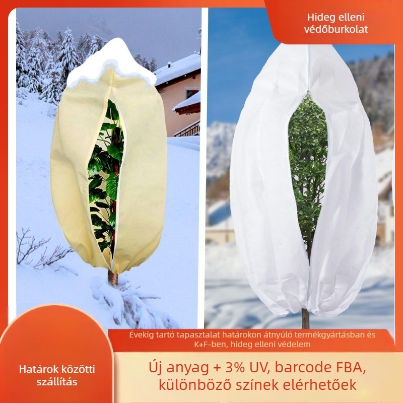 Hidegvédő kendő növények és fák számára; anyag: polipropilén nem szőtt anyag; használat: növények fagytól való izolálása; licencelve magáncímke: Igen; import: Nem