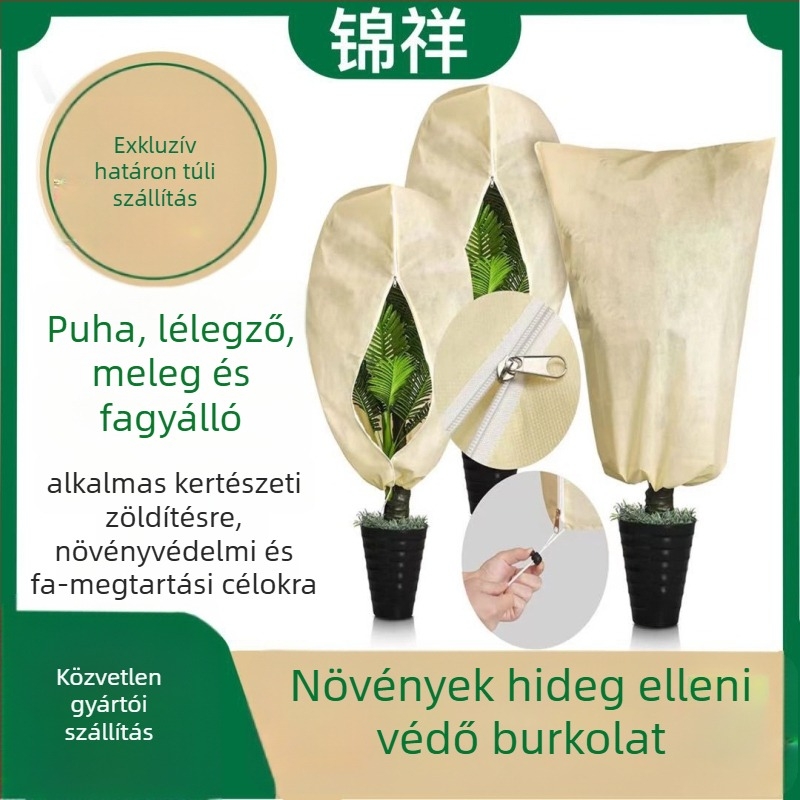 Hidegvédő kendő növények és fák számára; anyag: polipropilén nem szőtt anyag; használat: növények fagytól való izolálása; licencelve magáncímke: Igen; import: Nem