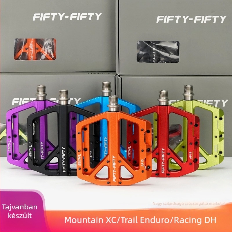 FIFTY-FIFTY AP15 mountain bike pedálok, alumínium ötvözet, ultra könnyűek, csúszásmentesek, downhill csapágyas pedálok