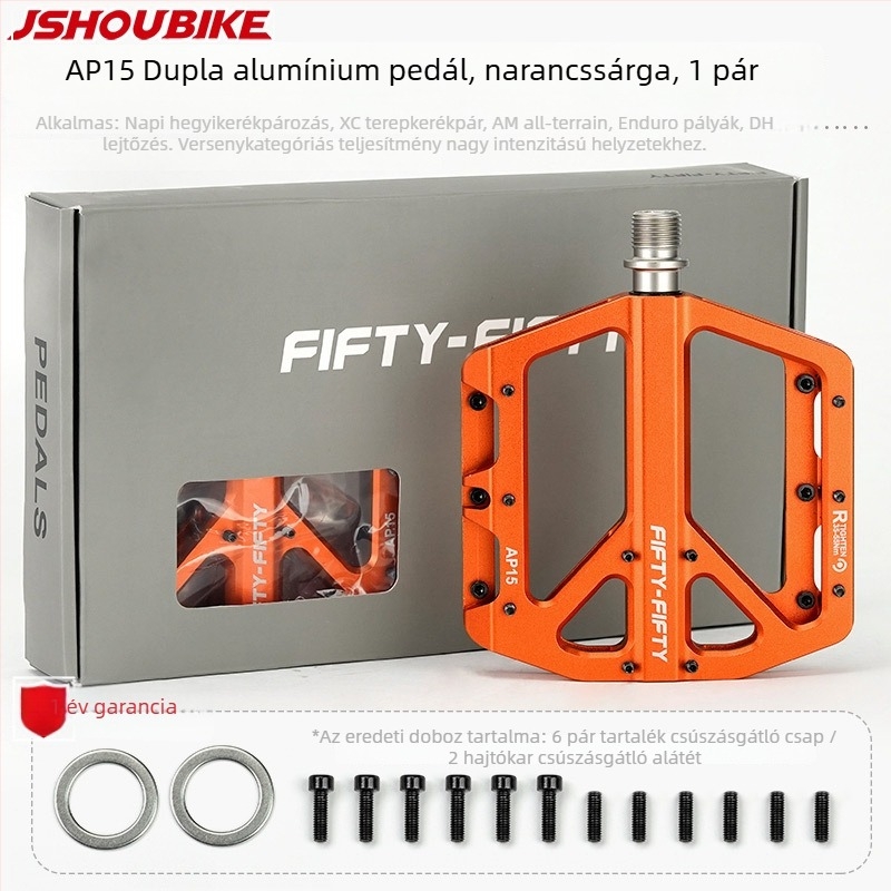 FIFTY-FIFTY AP15 mountain bike pedálok, alumínium ötvözet, ultra könnyűek, csúszásmentesek, downhill csapágyas pedálok