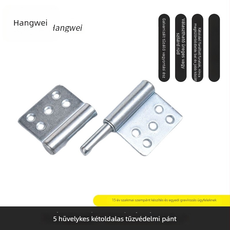 Hangwei vas ajtóhinta beltéri ajtókhoz, dupla oldalú tűzálló, galvanizált, kopásálló és levehető, modern minimalist stílus