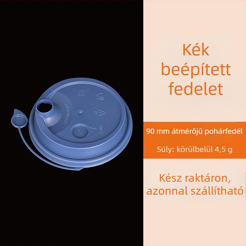 Egyszer használatos tejes-teás pohárfedél, szivárgásmentes, injekciós öntésű PP, kör alakú, 601–700 ml, megvastított