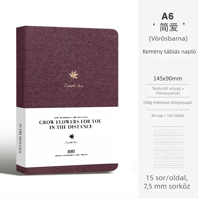 A5-ös vászonborítású keménytáblás notesz, minimalistikus és magas színvonalú, üzleti találkozókhoz és kreatív jegyzeteléshez.