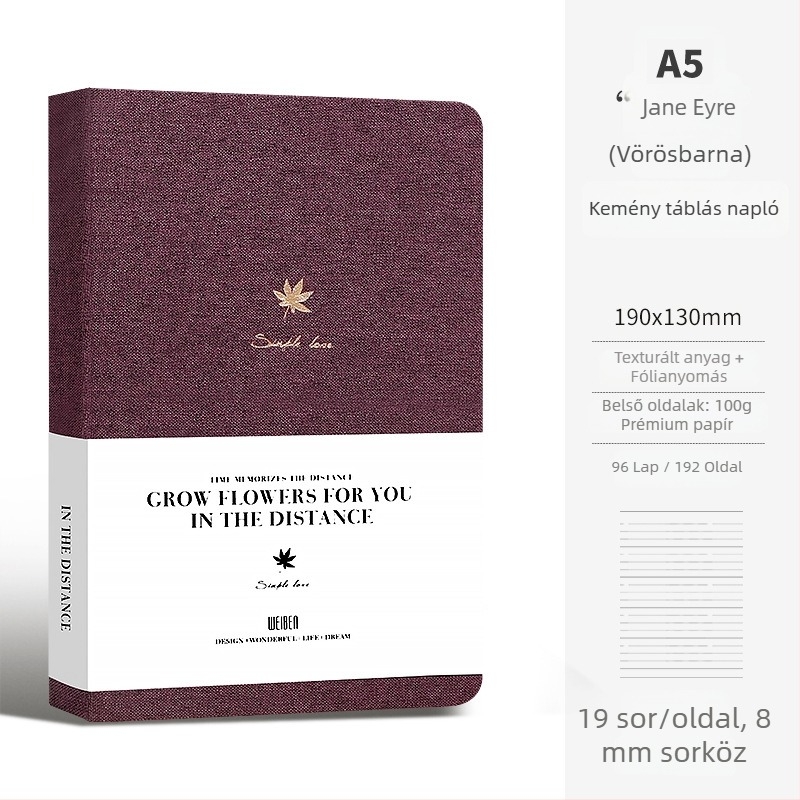 A5-ös vászonborítású keménytáblás notesz, minimalistikus és magas színvonalú, üzleti találkozókhoz és kreatív jegyzeteléshez.