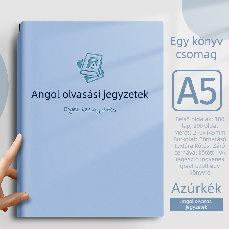 Notesz műbőr borítású, varrt kötés, Dowling papír, 80gsm, 100-200 oldal