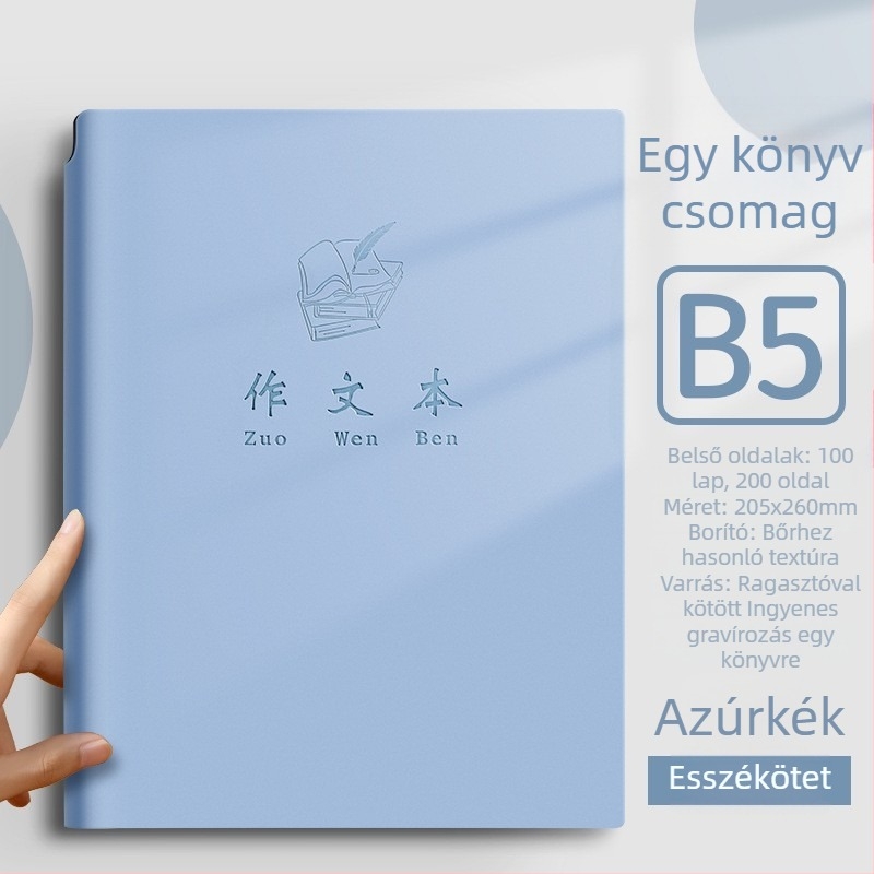 Notesz műbőr borítású, varrt kötés, Dowling papír, 80gsm, 100-200 oldal