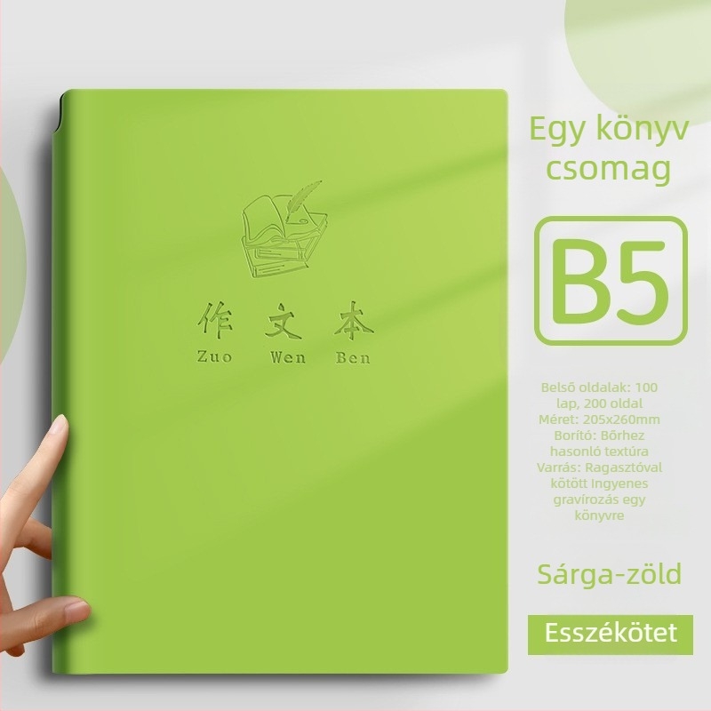 Notesz műbőr borítású, varrt kötés, Dowling papír, 80gsm, 100-200 oldal