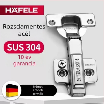 Hafele 304 rozsdamentes acél szekrényajtó hidraulikus csillapítóval, kanálcsukló 35 mm