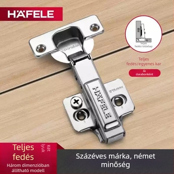 Hafele 304 rozsdamentes acél szekrényajtó hidraulikus csillapítóval, kanálcsukló 35 mm