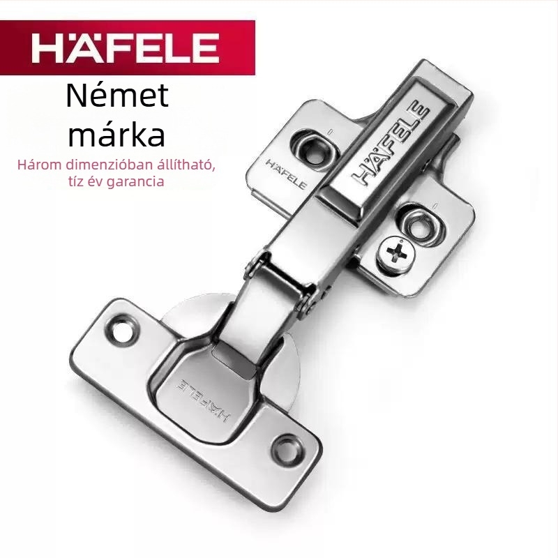 Hafele 304 rozsdamentes acél szekrényajtó hidraulikus csillapítóval, kanálcsukló 35 mm