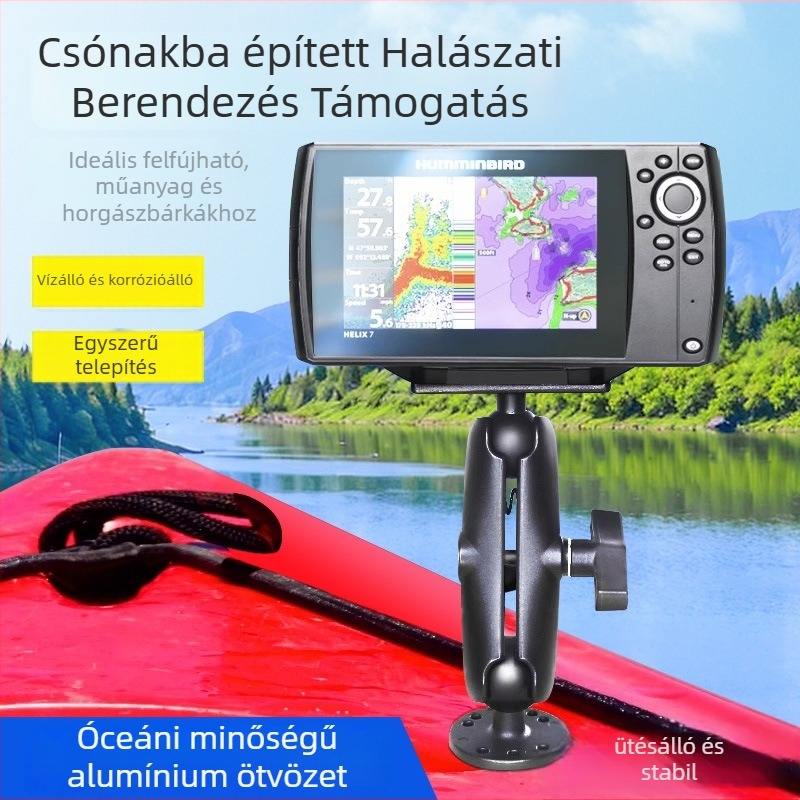 Hajón használható rögzítő tartó horgászati felszereléshez, kompatibilis Hummingbird, Lawrence és Garmin fish finder/plotter