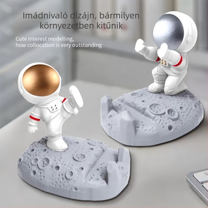 Űrhajós asztali telefon-tartó – dekoratív figura, DIY dísz