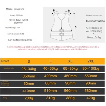 Felnőtt mentőmellény - Magas felhajtóerő, Modell: Big Buoyant Life-Saving Vest, Eredet: Jiangsu, Kína, Testreszabás elérhető