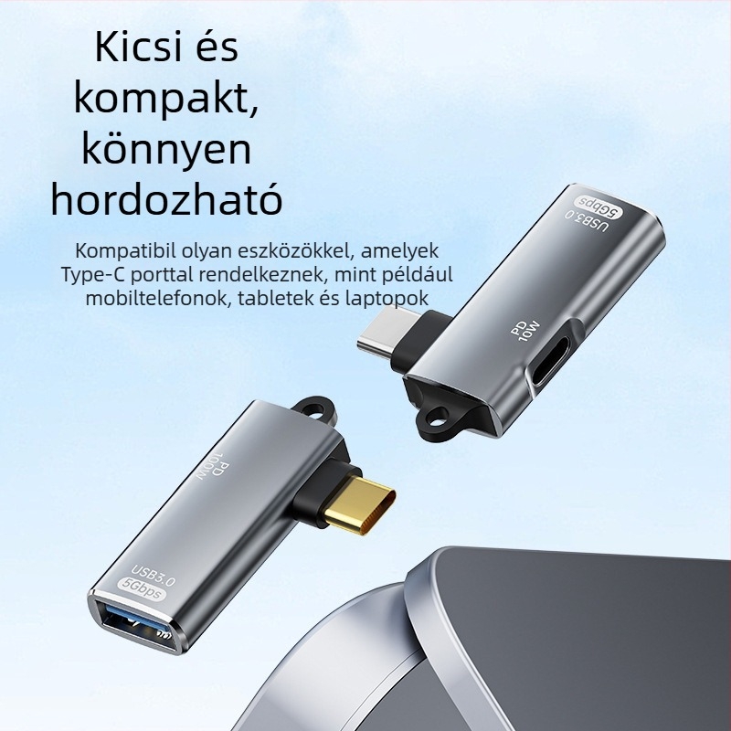 Type-C USB OTG adapter PD tápegységgel — töltés használat közben és külső TV box támogatás