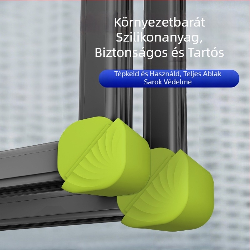 Ablak sarkvédő, ütközés elleni, kopásálló, szilikon anyag, automatikus visszaállítás