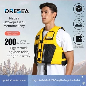 Felnőtt kültéri többfunkciós mentőmellény horgászathoz és csónakázáshoz