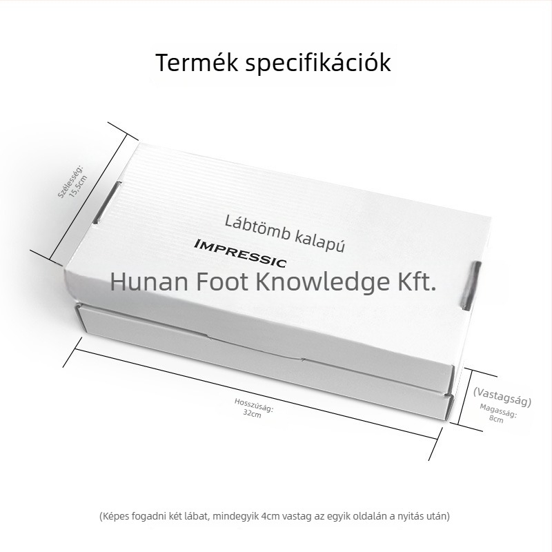 Lábnyom-nyomtató doboz a lábforma gyűjtésére és formázására, 3D korrigáló talpbetétekkel, szivacs anyag, modell Zf155, téglalap alakú
