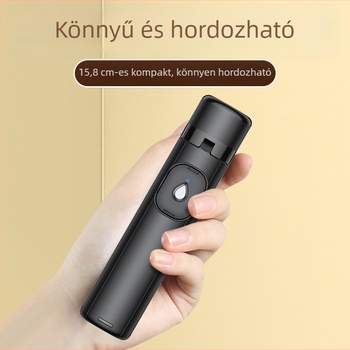 Mini selfie bot quadpod világítással, Bluetooth távirányítóval, ABS + rozsdamentes acél, univerzális telefonhoz, önarcképekhez és élő közvetítéshez