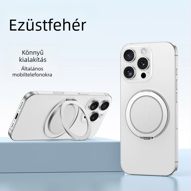 Asztali tartó alumínium ötvözetből, forgatható, mágneses vonzás és állítható