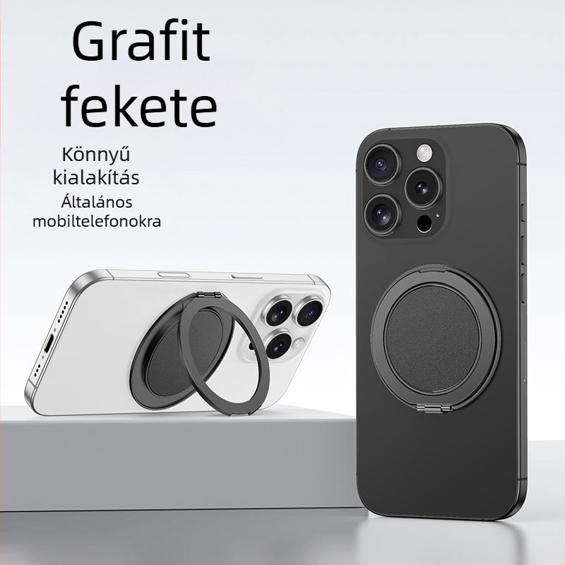 Asztali tartó alumínium ötvözetből, forgatható, mágneses vonzás és állítható