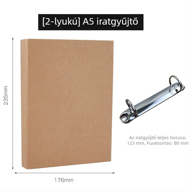 Hang Mei jegyzetfüzet kraft papír borítóval, kötés laza, erdőpapírból készült szöveg, 30 oldal