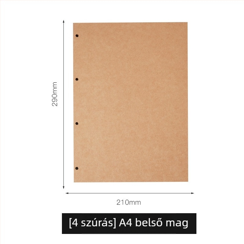 Hang Mei jegyzetfüzet kraft papír borítóval, kötés laza, erdőpapírból készült szöveg, 30 oldal