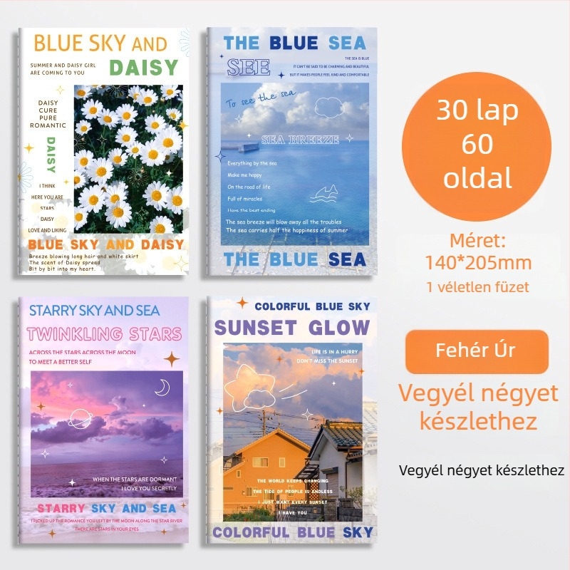 Linebook jegyzetfüzet, fedél: papír, kötés: Linebook, text: Forest paper, 30 oldal
