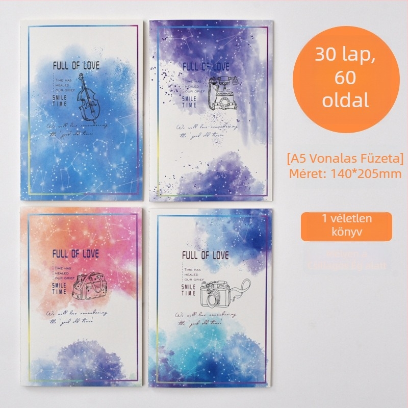 Linebook jegyzetfüzet, fedél: papír, kötés: Linebook, text: Forest paper, 30 oldal