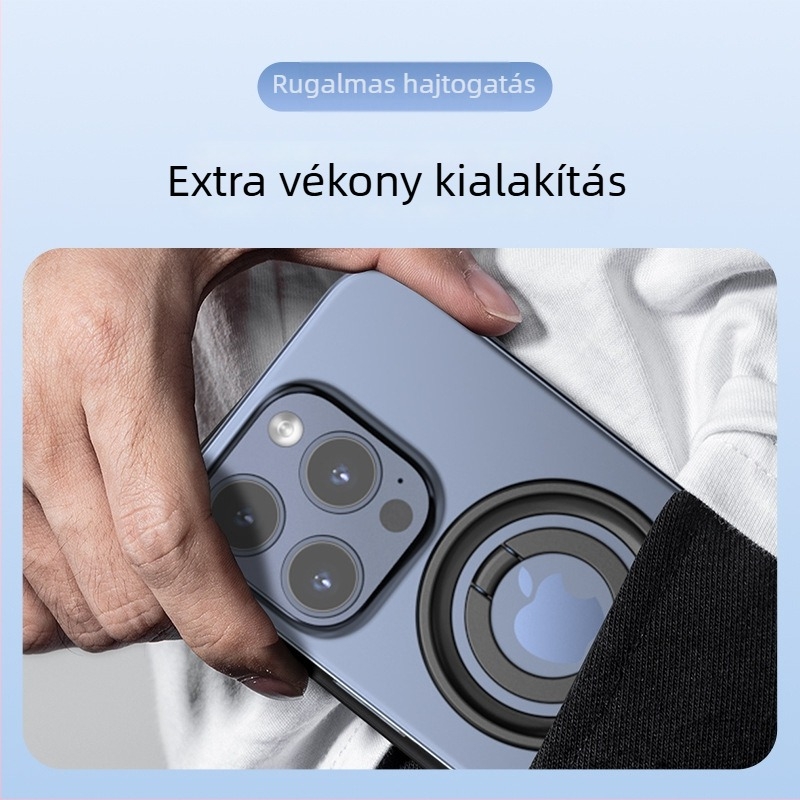 Mágneses telefon tartó gyűrűvel – univerzális asztali tartó ötvözetből, összecsukható, ultra-vékony, többfunkciós