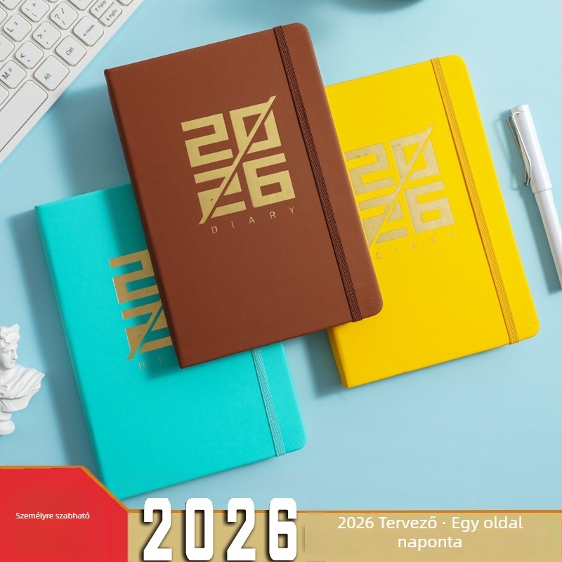 Shiben napló műbőr borítóval, kötés lock-thread glue binding, Dowling papír, 80 gsm, 300–400 oldal