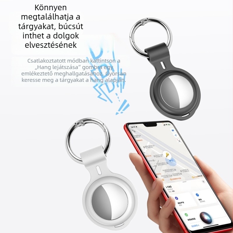Nyomkövető, intelligens anti-vesztés eszköz, kulcstartó gépjármű-ellopás elleni védelemmel, gyermekeknek, időseknek és háziállatoknak