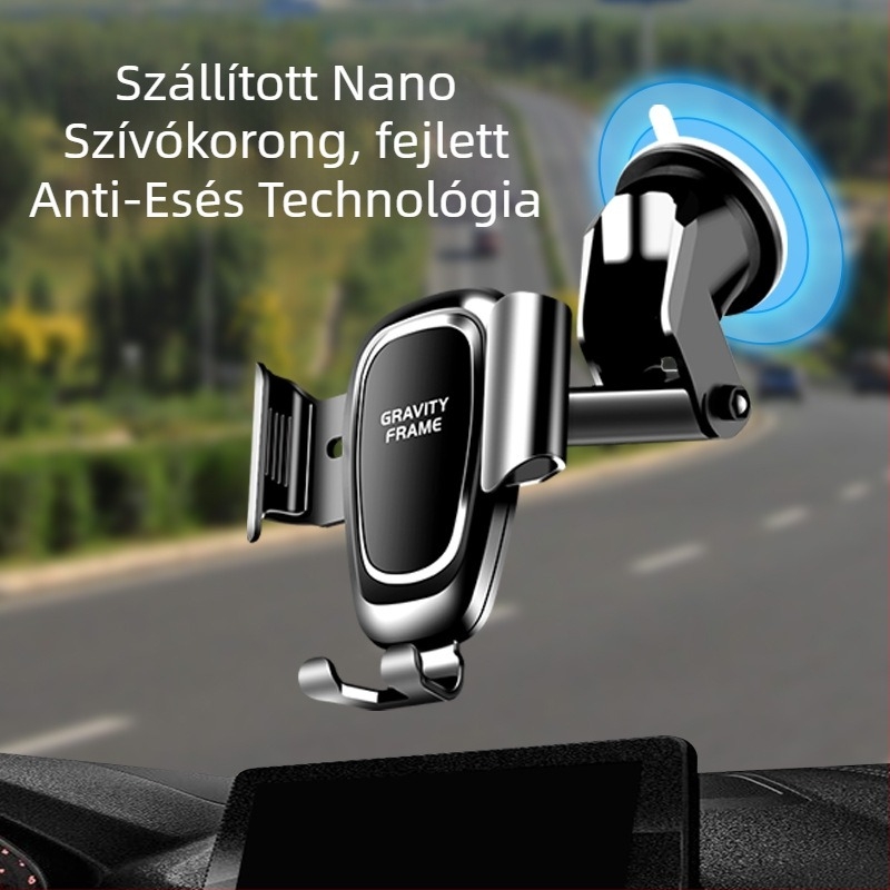 Univerzális autós telefontartó vákuumos rögzítővel – a műszerfalra, szélvédőre vagy ventilációs nyílásra