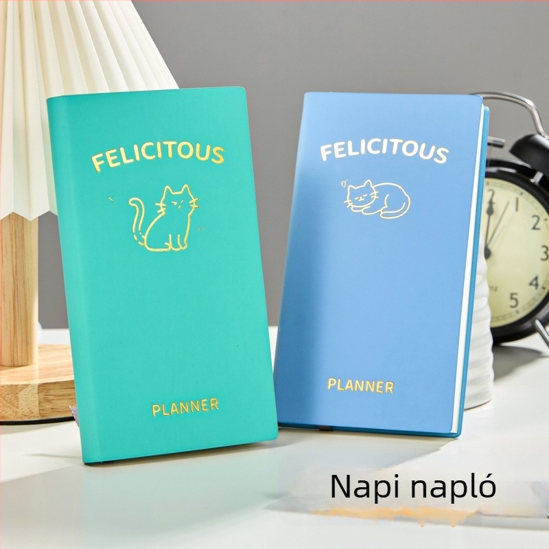 Caijile napló PU borítóval, kötés záró fonallal és ragasztással, Dowling papír 100 g, 100–200 oldal