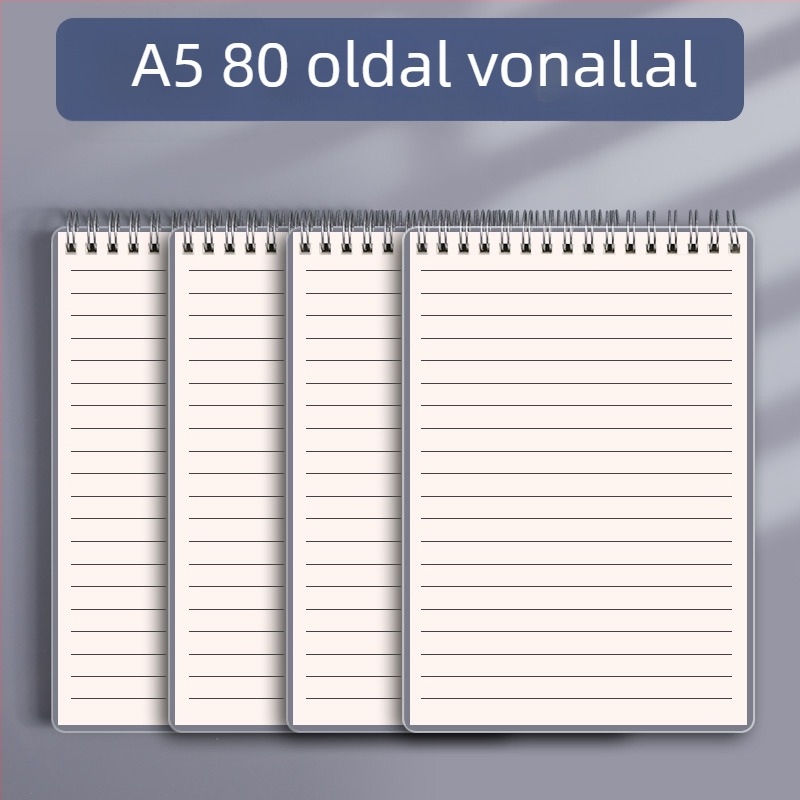 Mengjin spirálkötésű négyzetrácsos jegyzetfüzet, 78 oldal, 70 g/m² papír, PP borító.