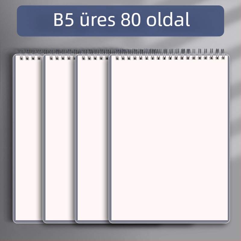 Mengjin spirálkötésű négyzetrácsos jegyzetfüzet, 78 oldal, 70 g/m² papír, PP borító.
