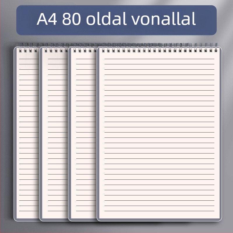 Mengjin spirálkötésű négyzetrácsos jegyzetfüzet, 78 oldal, 70 g/m² papír, PP borító.