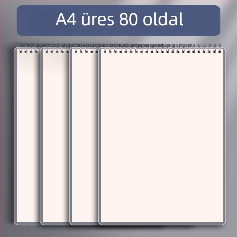 Mengjin spirálkötésű négyzetrácsos jegyzetfüzet, 78 oldal, 70 g/m² papír, PP borító.