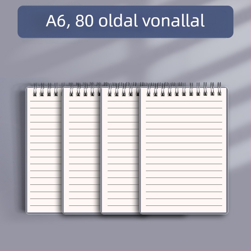 Mengjin spirálkötésű négyzetrácsos jegyzetfüzet, 78 oldal, 70 g/m² papír, PP borító.