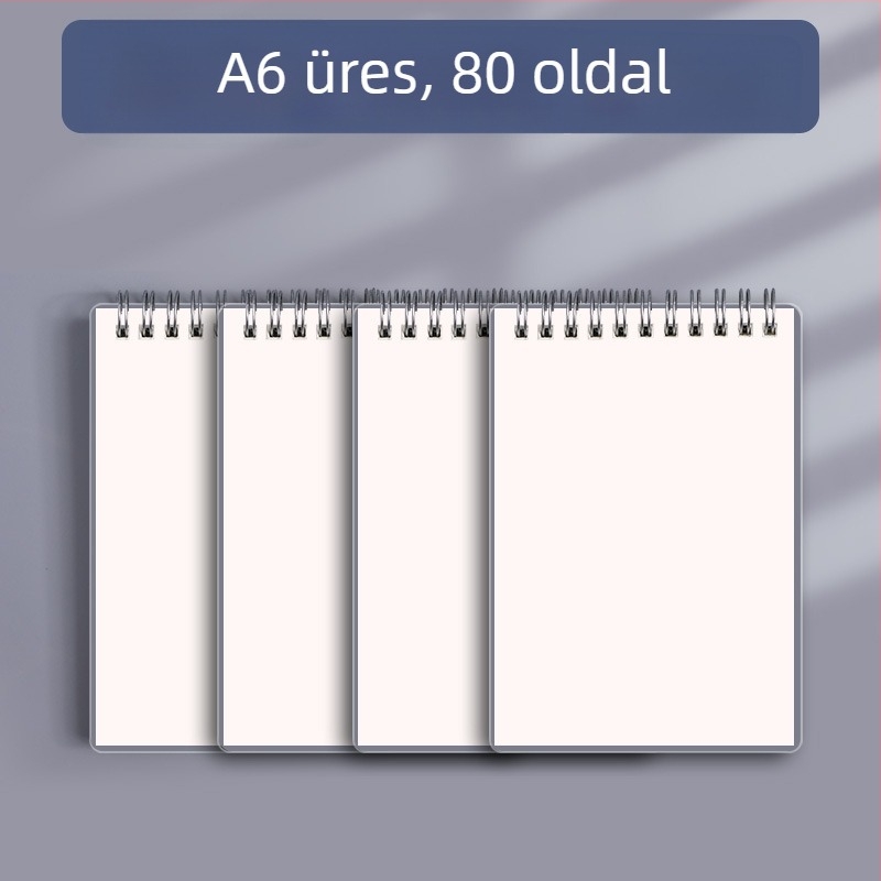 Mengjin spirálkötésű négyzetrácsos jegyzetfüzet, 78 oldal, 70 g/m² papír, PP borító.