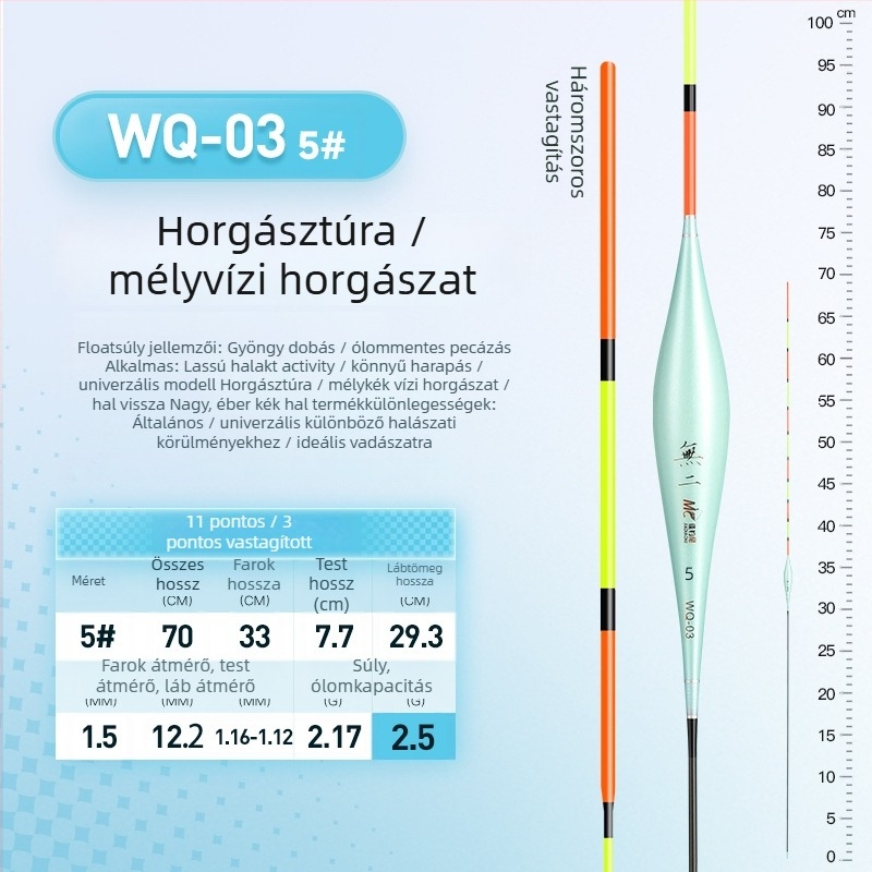 Good Fishing fekete kárászra szánt úszó, nagy érzékenységű, rövid úszó a felületi és fenekező horgászathoz