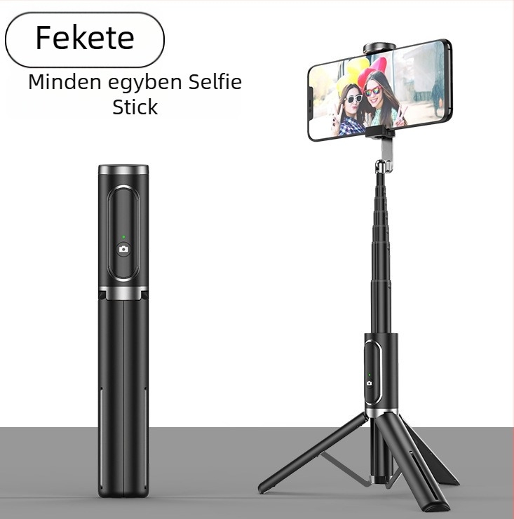 Selfie bot Bluetooth távirányítóval, alumínium ötvözet test, hordozható asztali tripod, privát címkével testreszabható