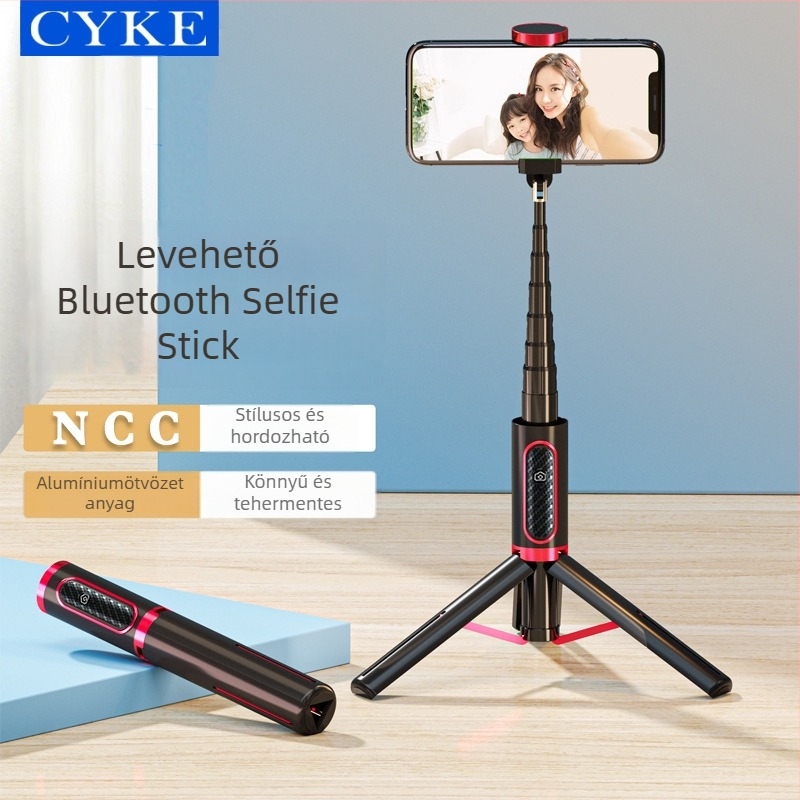 Selfie bot Bluetooth távirányítóval, alumínium ötvözet test, hordozható asztali tripod, privát címkével testreszabható